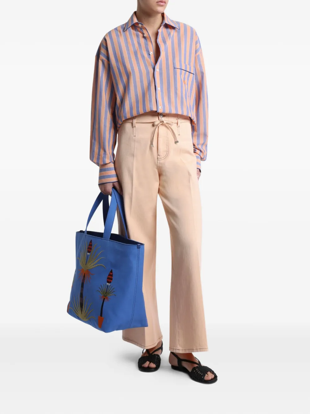 ETRO Gestreepte mousseline blouse - Oranje