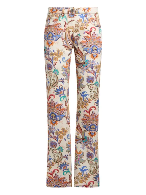 ETRO floral-print straight jeans