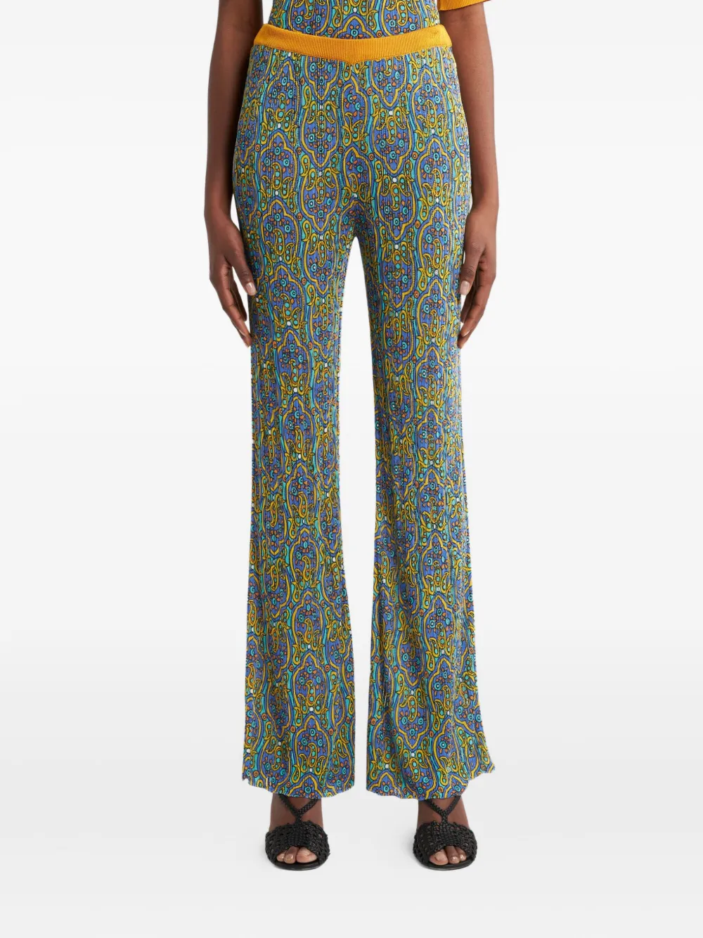 ETRO Broek met print Blauw