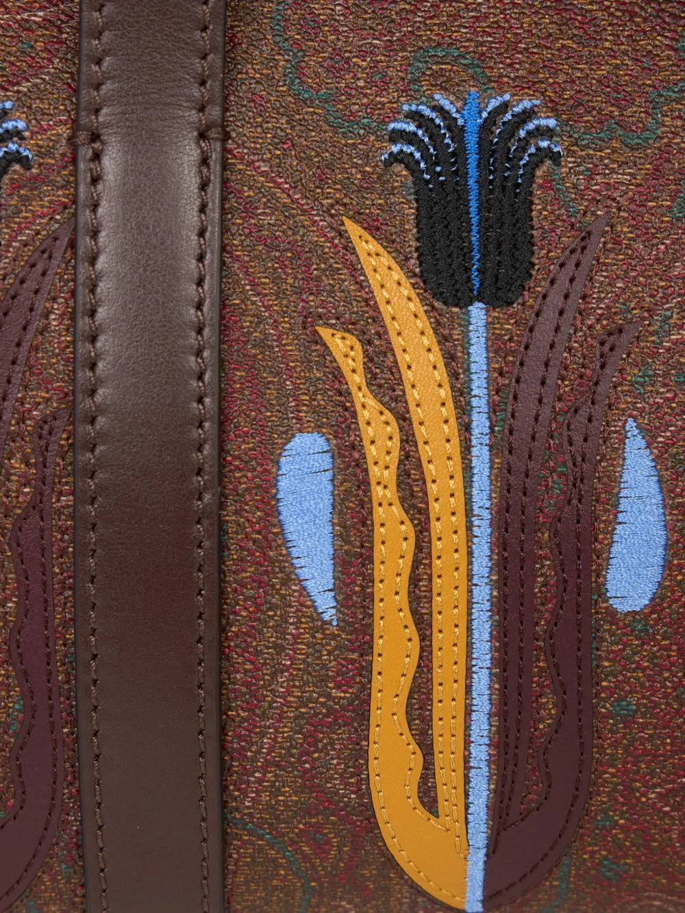 ETRO x Agostino Iacurci shopper met borduurwerk Bruin