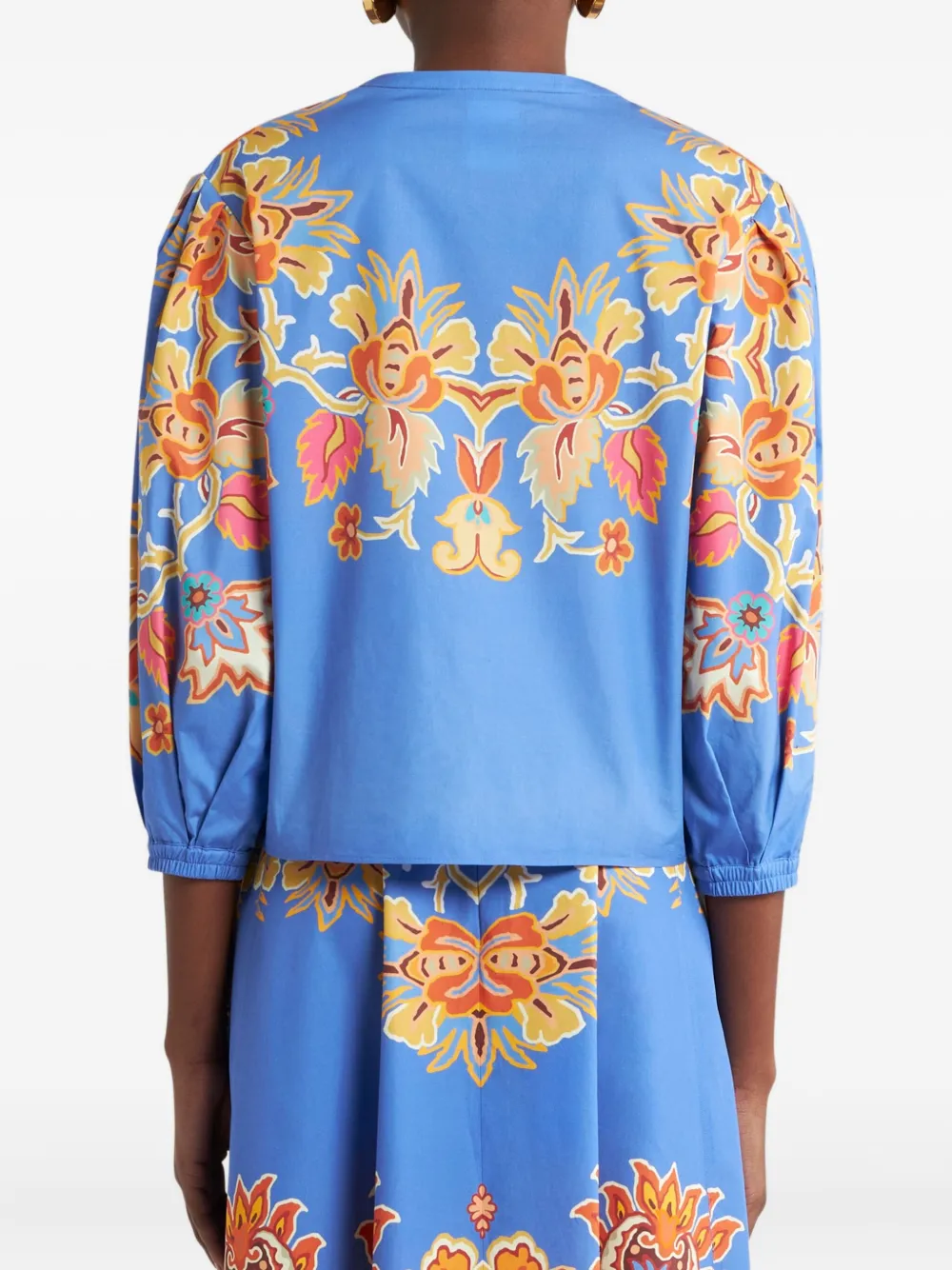 ETRO Blouse met bloemenprint Blauw