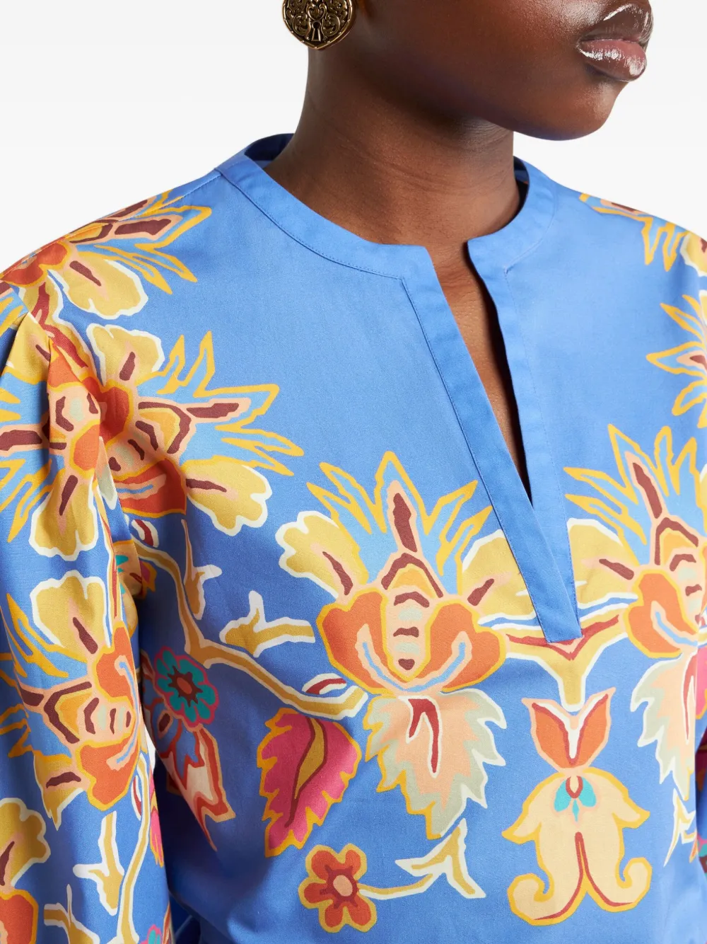 ETRO Blouse met bloemenprint Blauw