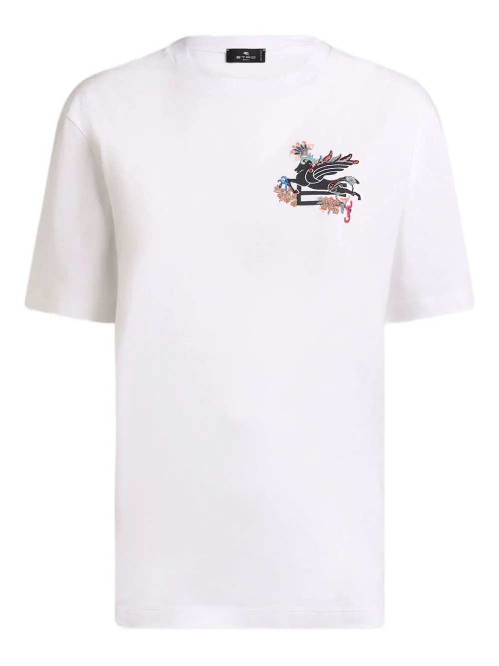 ETRO T-shirt met Pegaso-patroon Wit