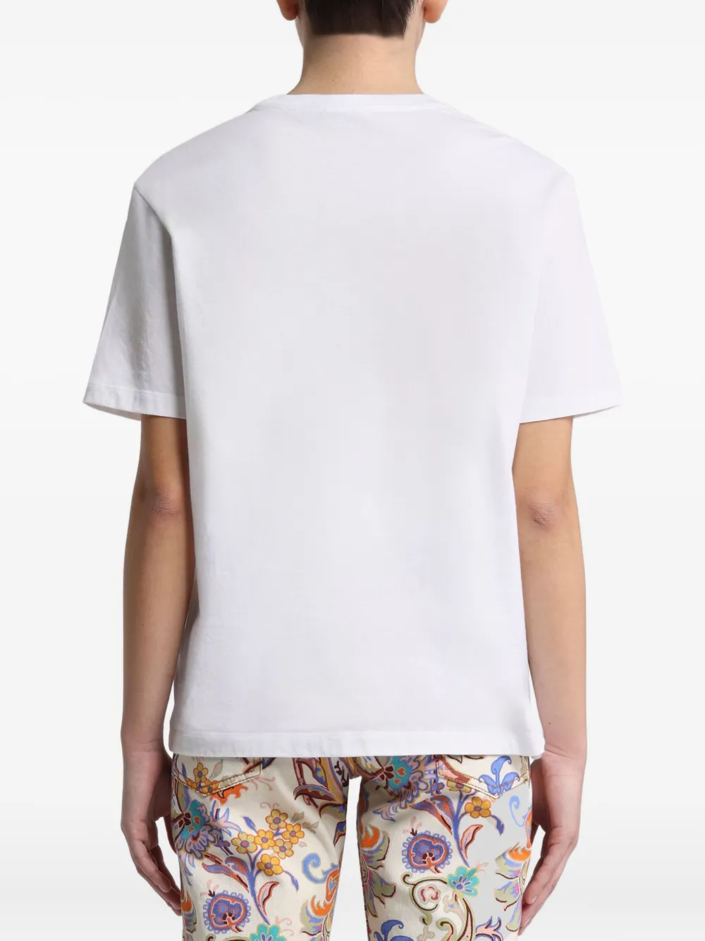 ETRO T-shirt met Pegaso-patroon Wit