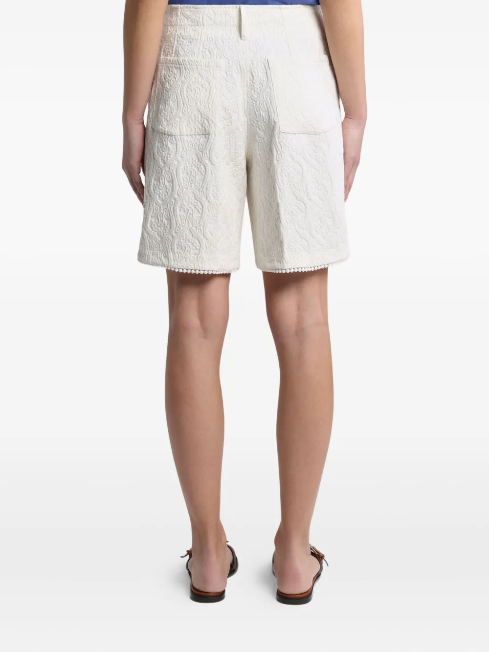 ETRO Bermuda shorts met paisley-jacquard Wit
