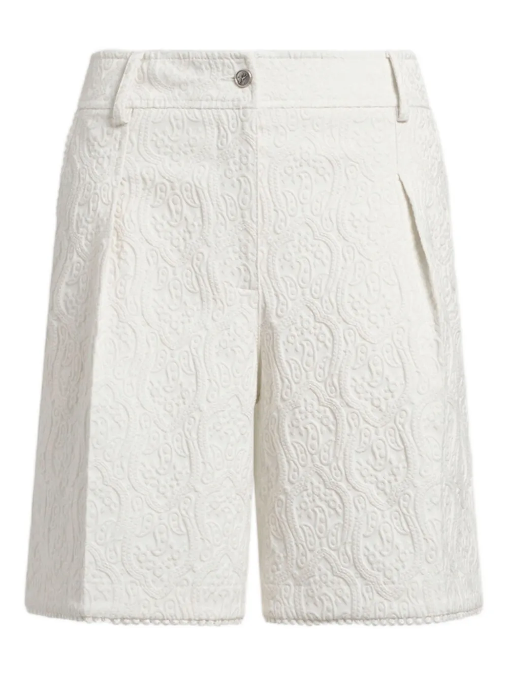 ETRO Bermuda shorts met paisley-jacquard Wit