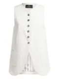 ETRO paisley-jacquard waistcoat - White