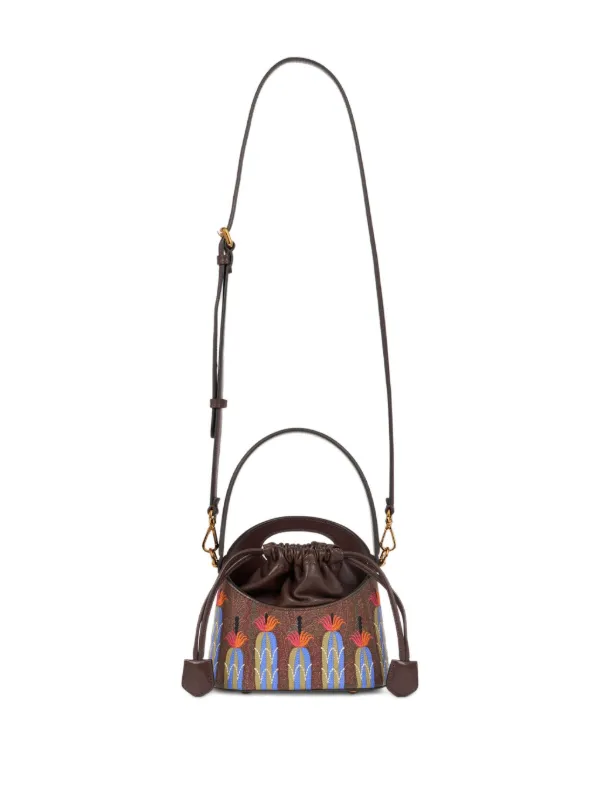 ETRO x Agostino Iacurci Small Saturno Bucket Bag | Brown
