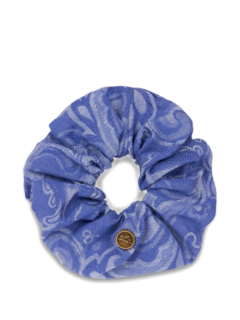 Shop Etro Jacquard Denim Scrunchie