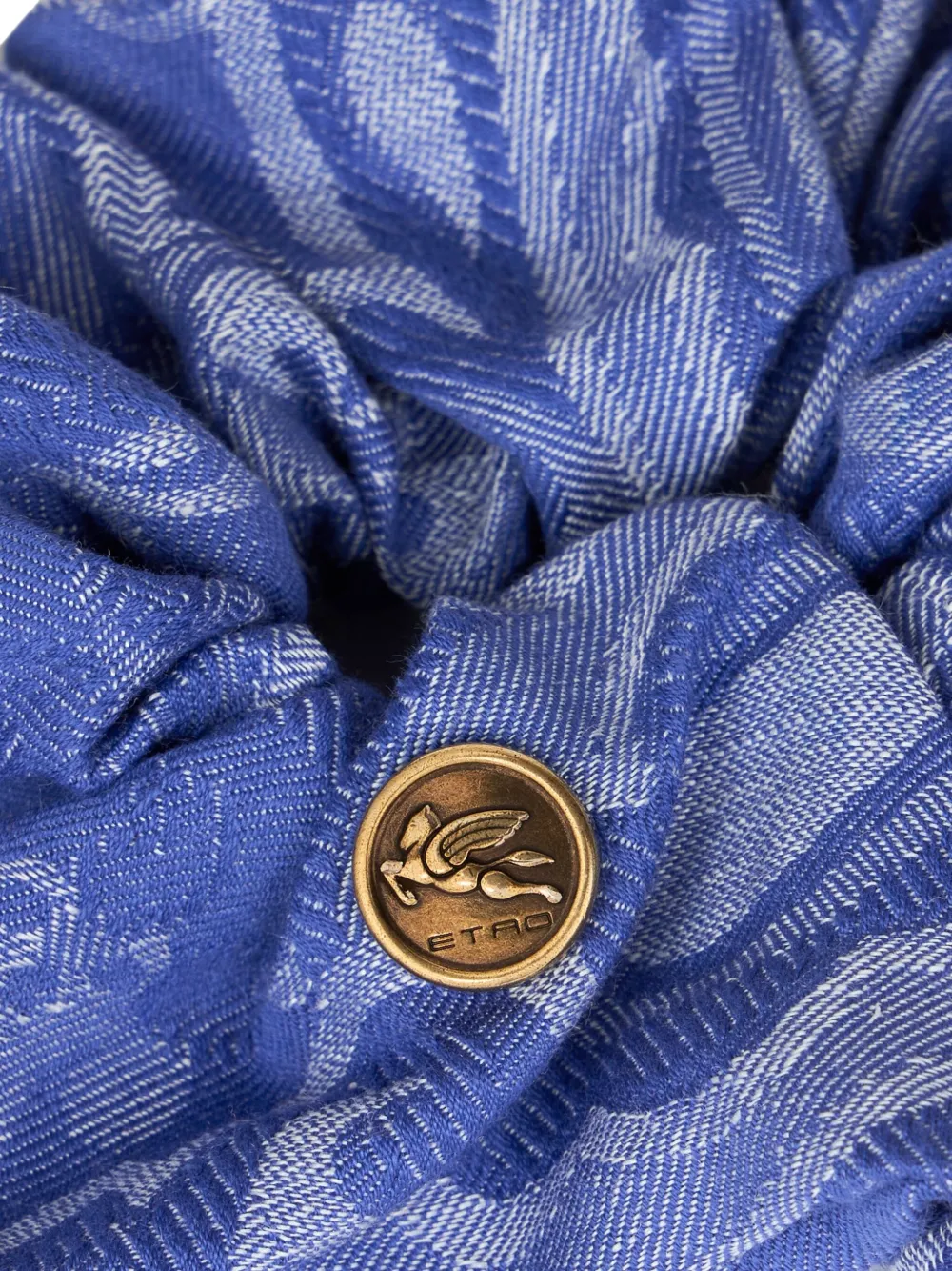 Shop Etro Jacquard Denim Scrunchie