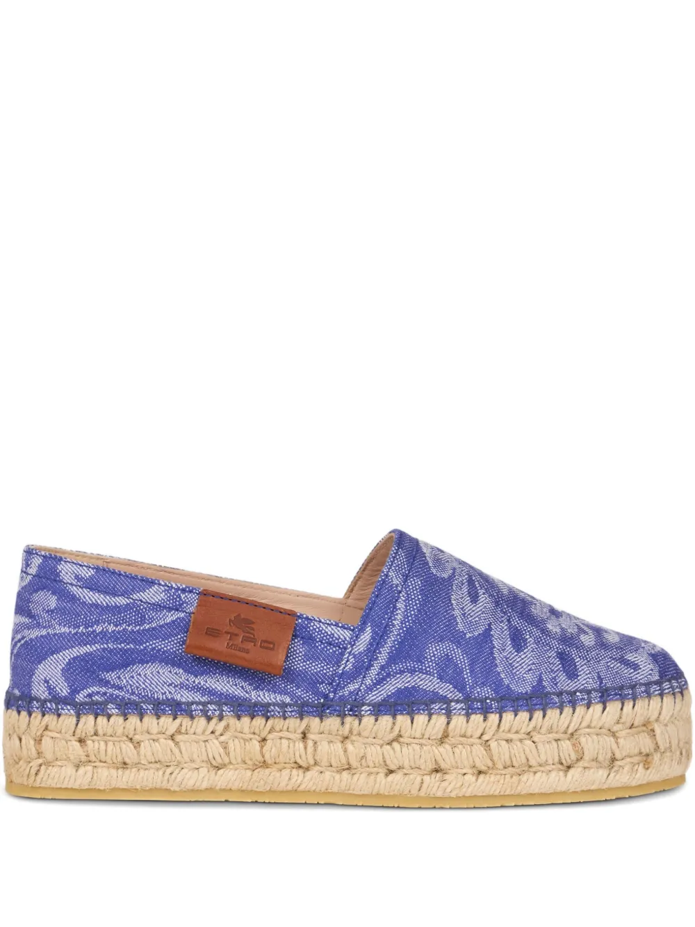 ETRO patterned-jacquard espadrilles Blue