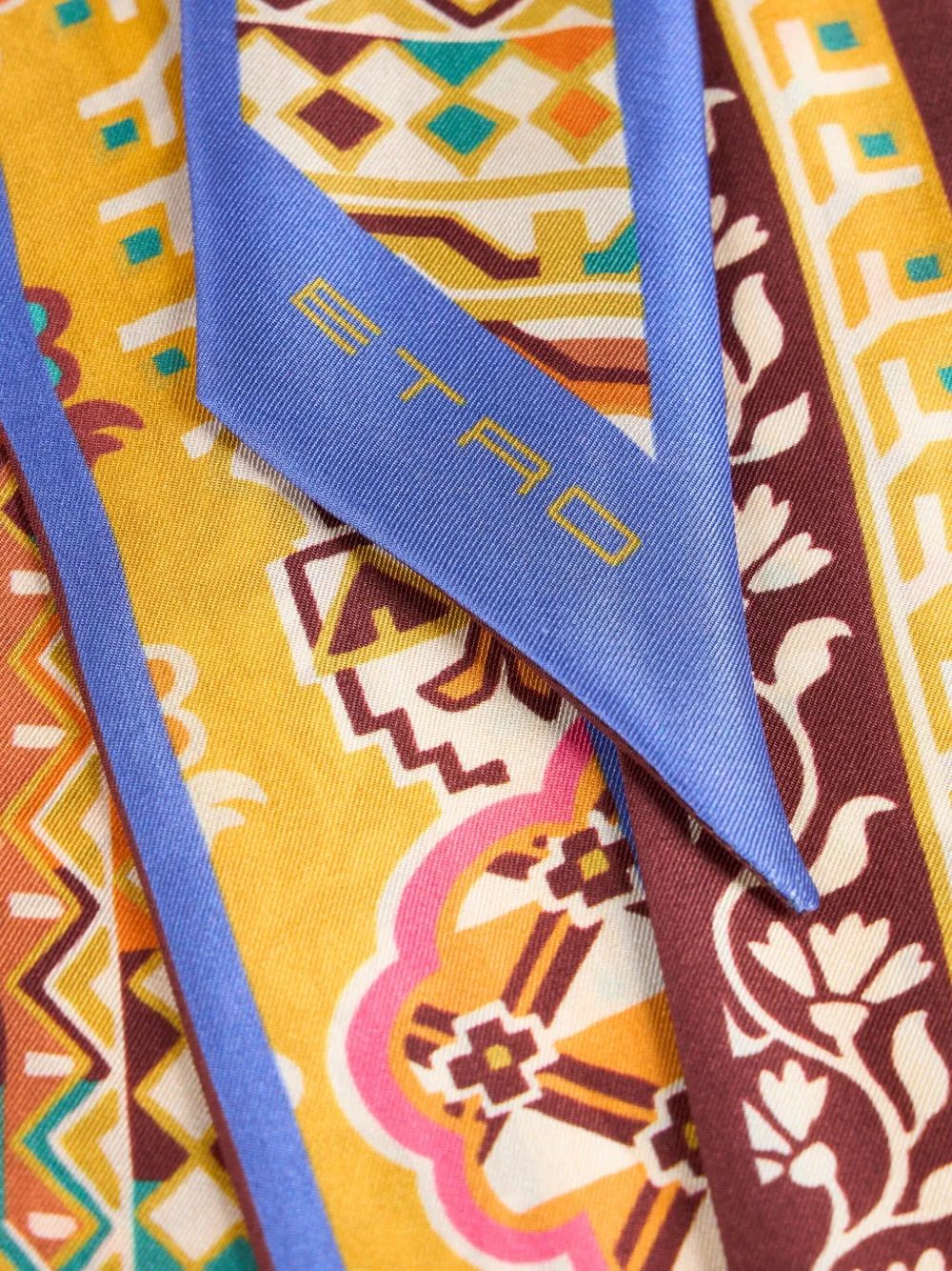 ETRO Zijden foulard met print - Beige
