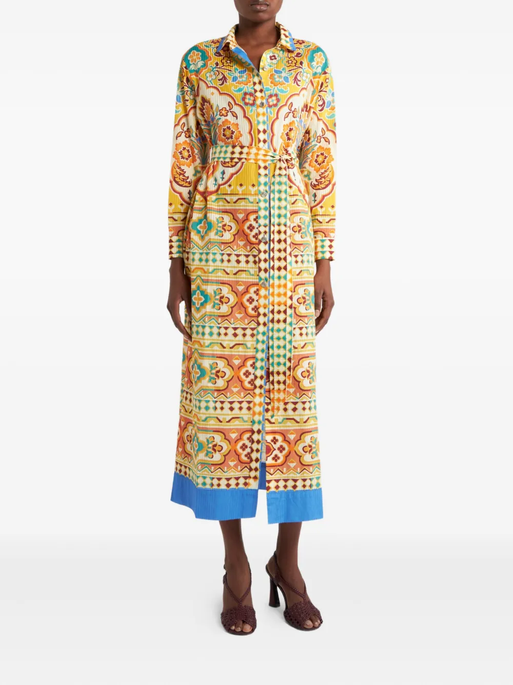 ETRO Jurk met print Beige