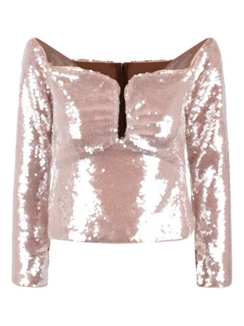 Self-Portrait sequinned blouse