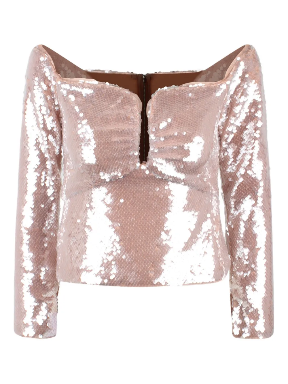 Self-Portrait Shirt met pailletten - Roze