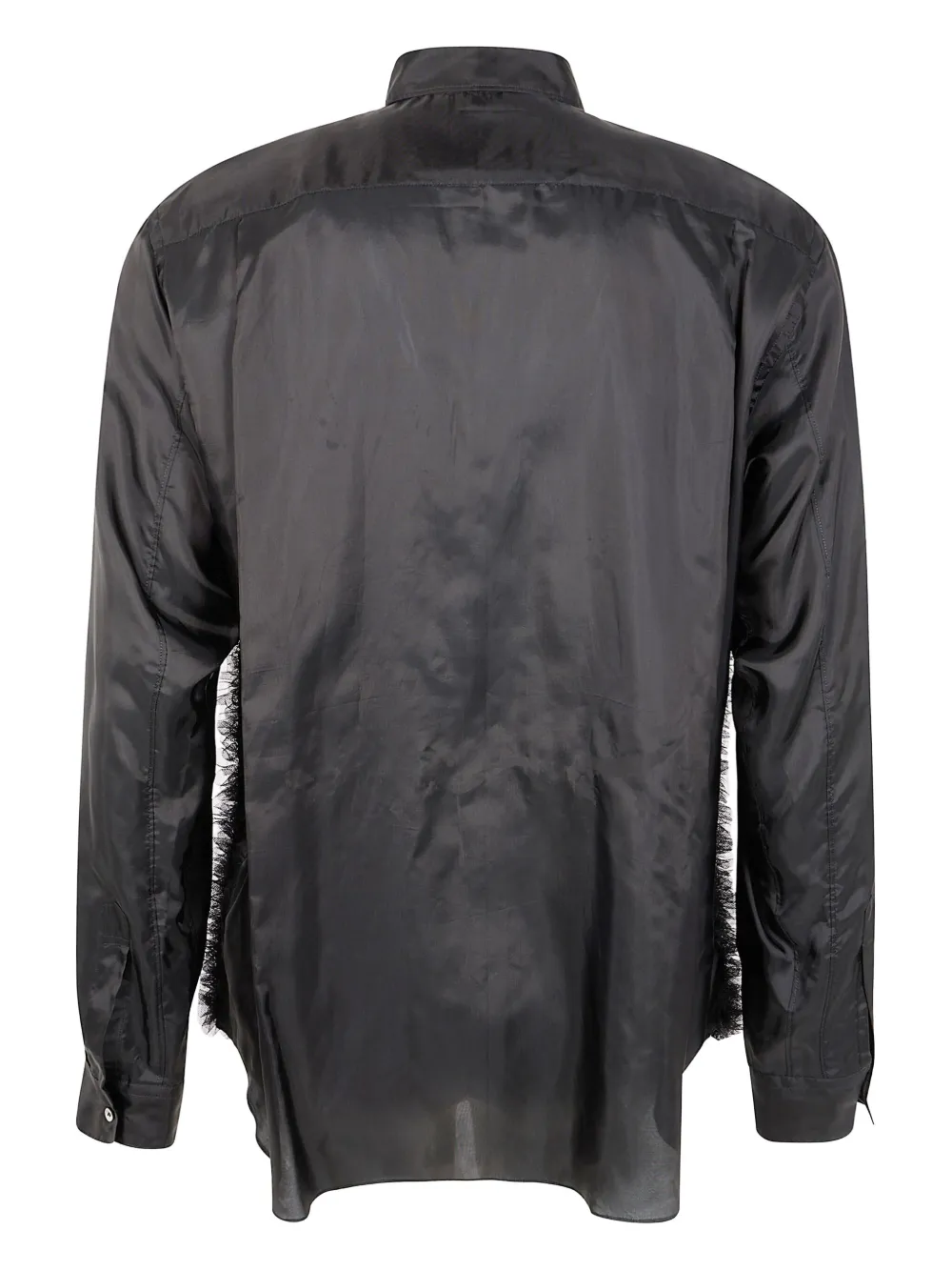 Comme des Garçons Homme Plus ruffled-detail shirt - Zwart