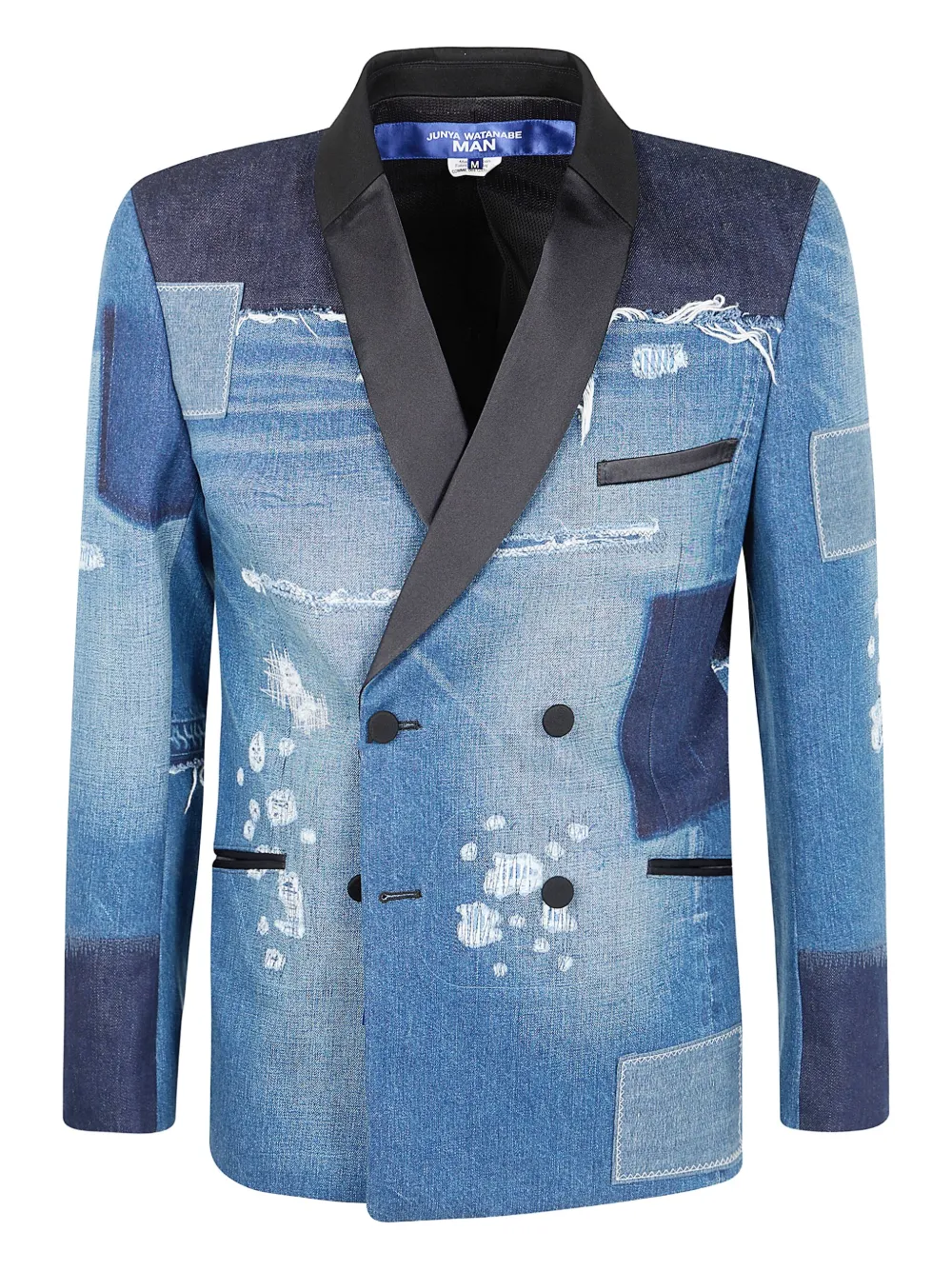 Junya Watanabe MAN denim patchwork blazer | Blue | Image 1