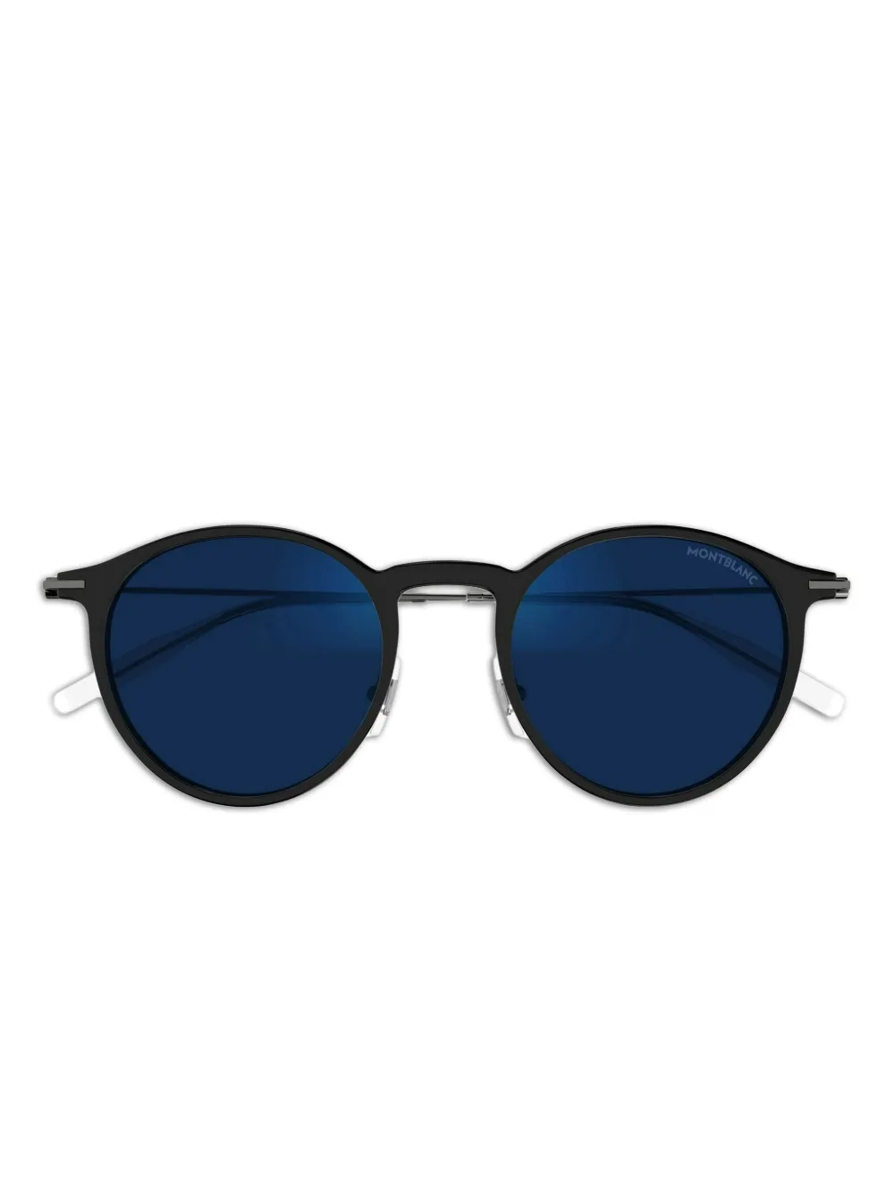 MONT BLANC EYEWEAR ラウンドフレーム サングラス - ブラック MONT BLANC EYEWEAR ラウンドフレーム サングラス - ブラック