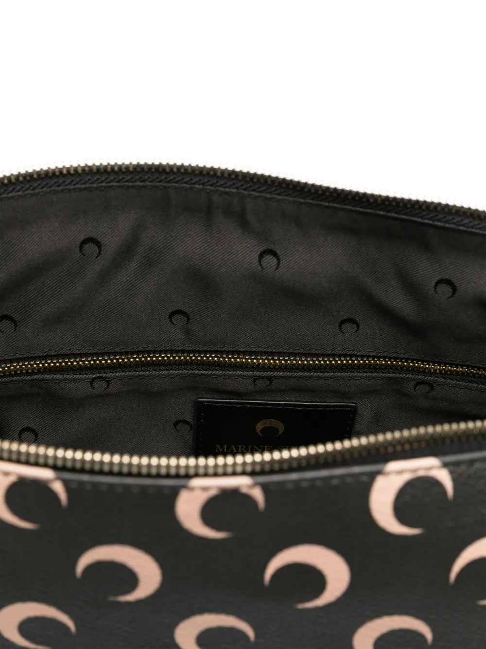 Marine Serre Schoudertas met Crescent Moon-print Zwart