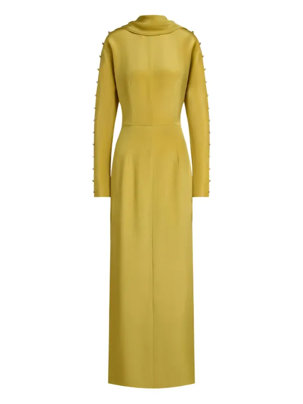 cache yellow silk dress Straps Sheath Satin Simple Long Party Wedding Guest Dress DSProm Vintage Cache early Plus Size Charming Tulle Dress