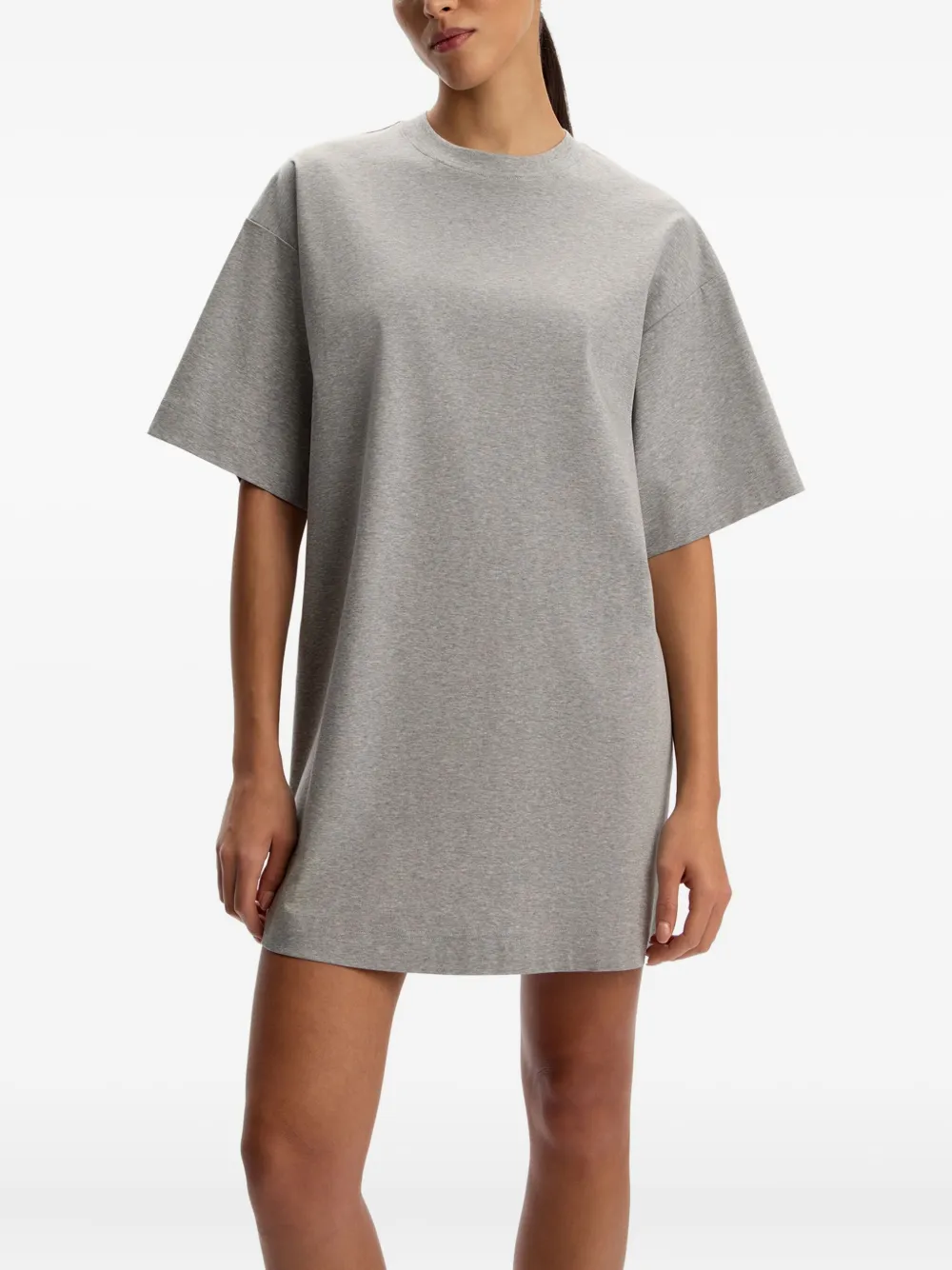 12 STOREEZ Katoenen T-shirtjurk Grijs