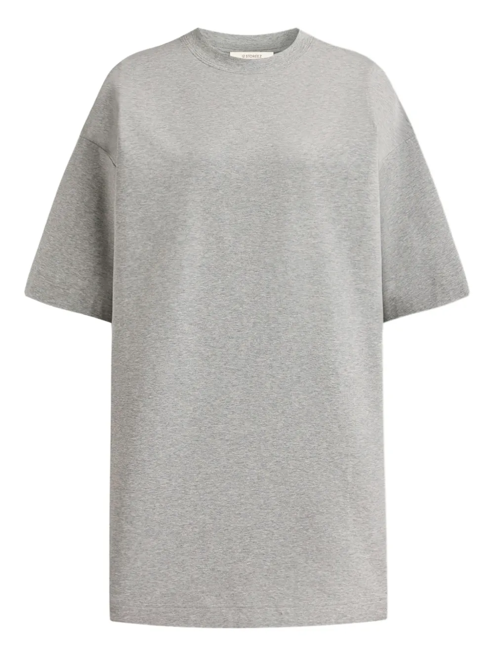 12 STOREEZ vestido estilo playera de algodón | gris | Image 1