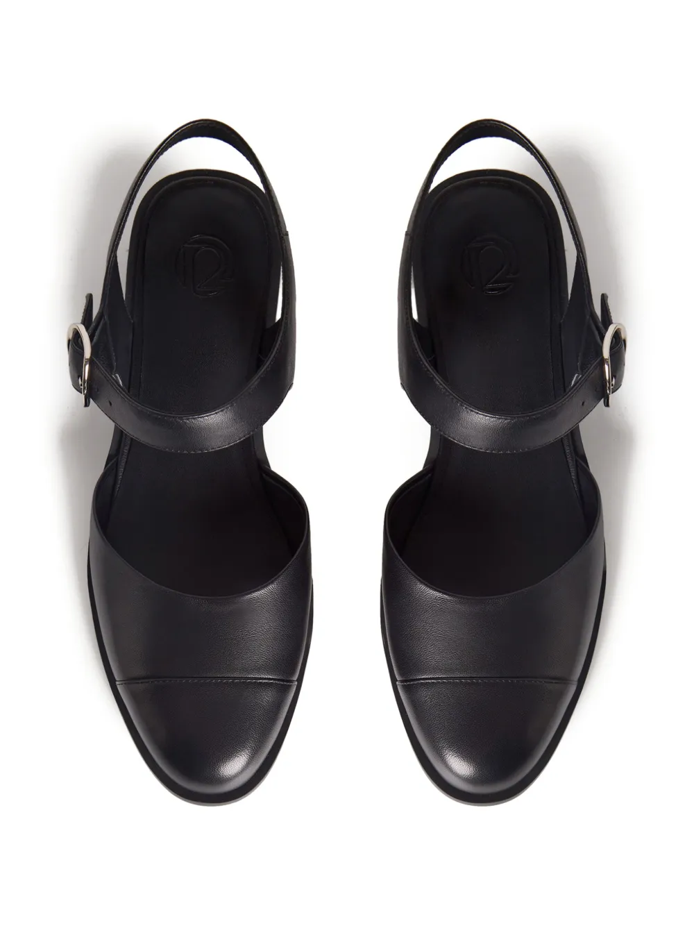 12 STOREEZ Mary Jane leren pumps Zwart