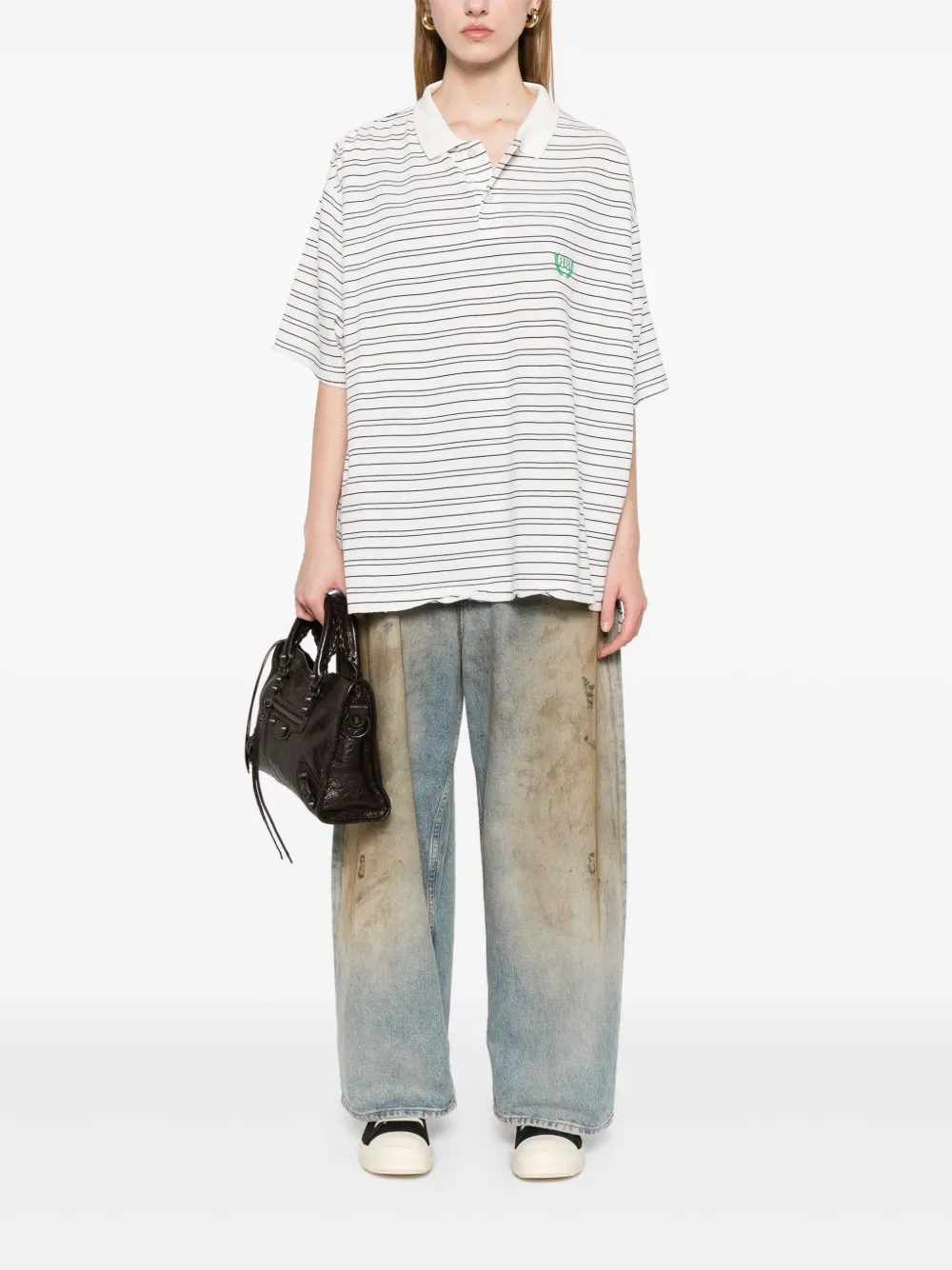 Balenciaga Poloshirt met geborduurd logo Wit