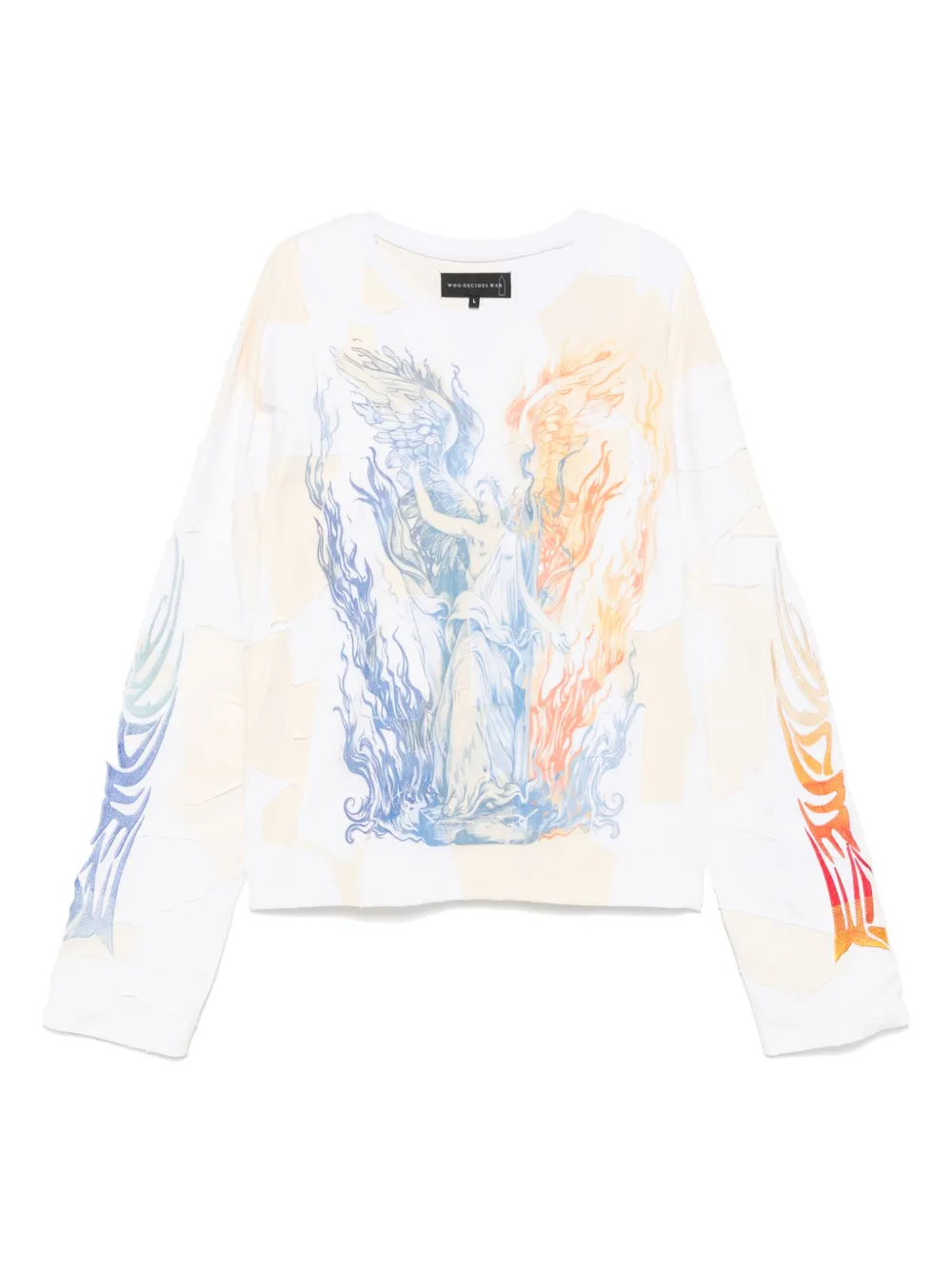 Who Decides War sudadera Precondition Winged Boro | blanco | Image 1