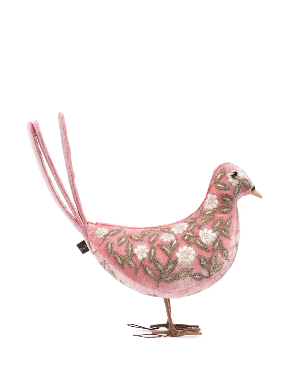 Anke Drechsel dove embroidered soft toy | Pink | Image 1