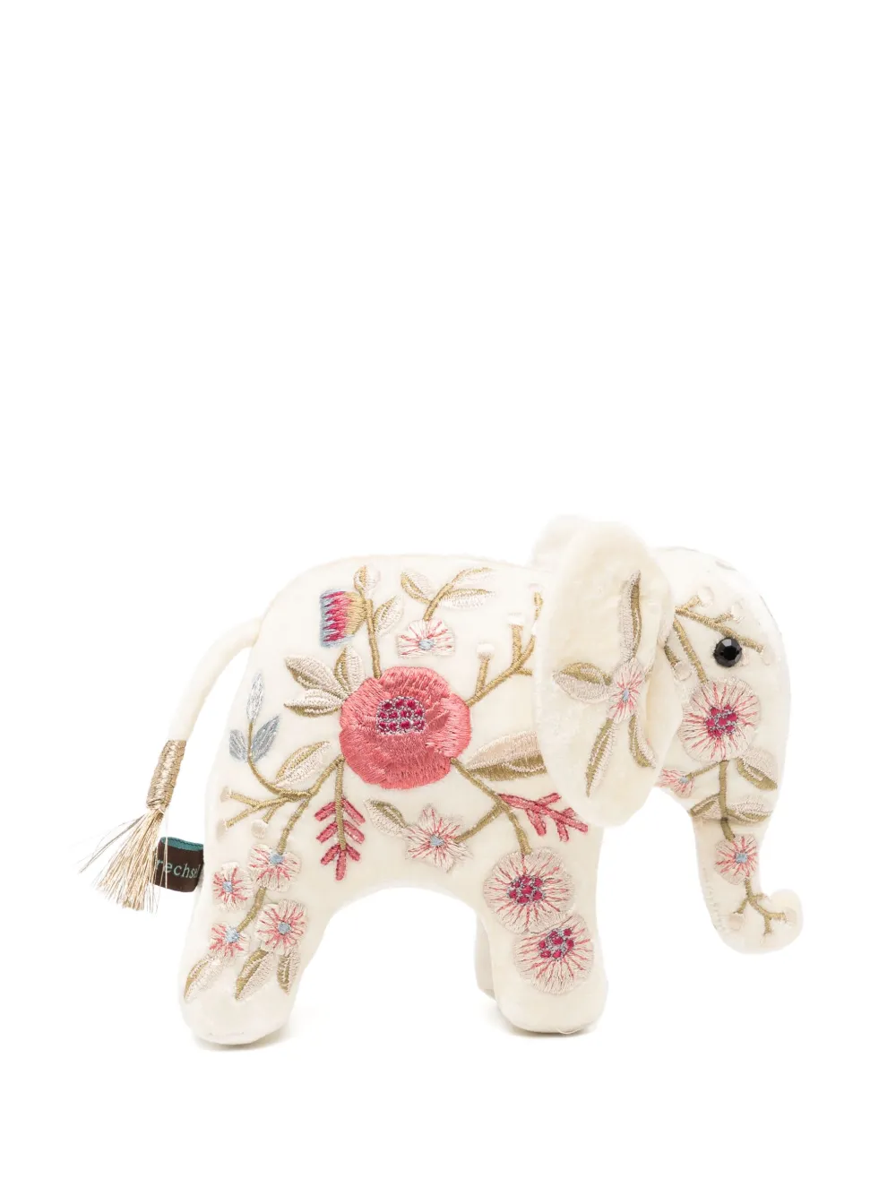 Anke Drechsel mini elephant embroidered soft toy | Neutrals | Image 1