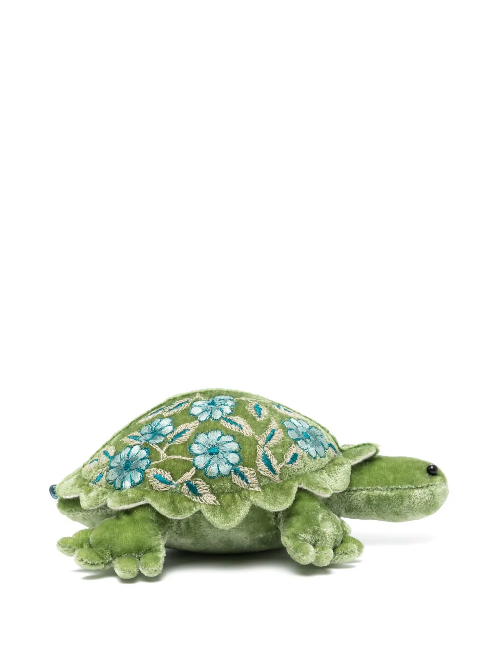 Anke Drechsel turtle mini embroidered soft toy | Green | Image 1