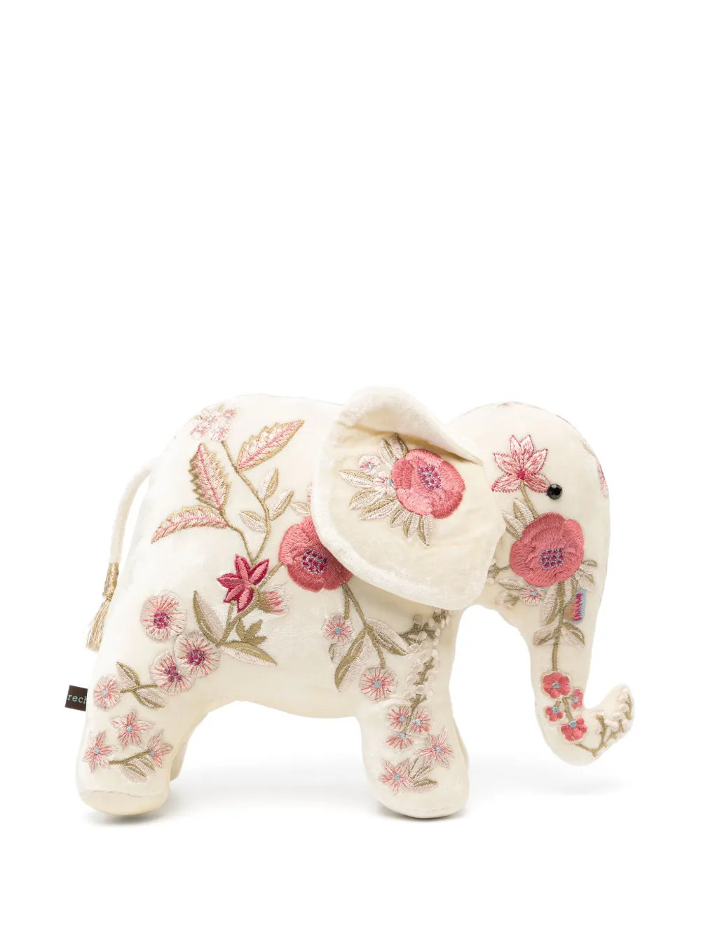 Anke Drechsel elephant embroidered soft toy | Neutrals | Image 1