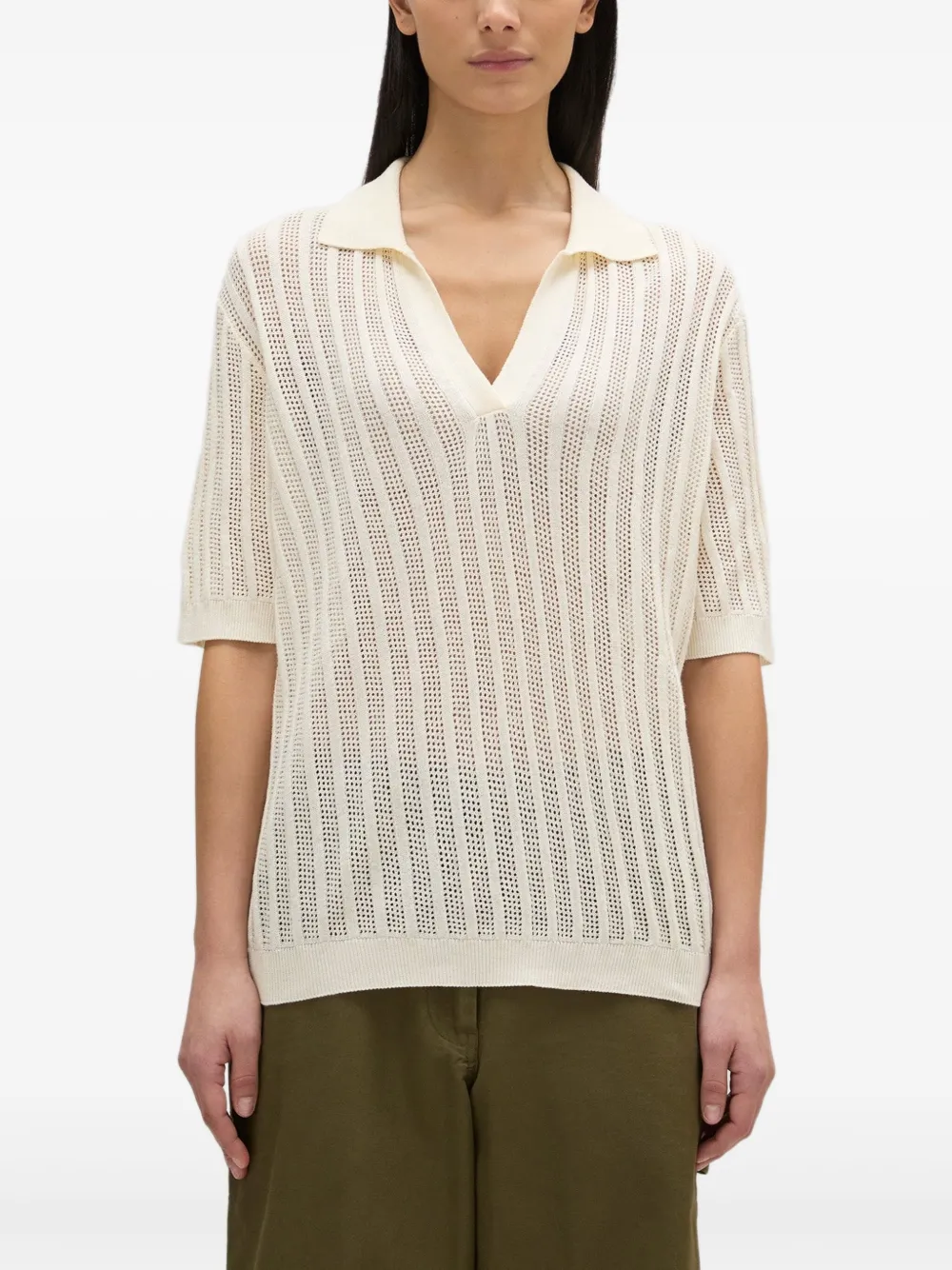 ASPESI Polotop met korte mouwen Beige