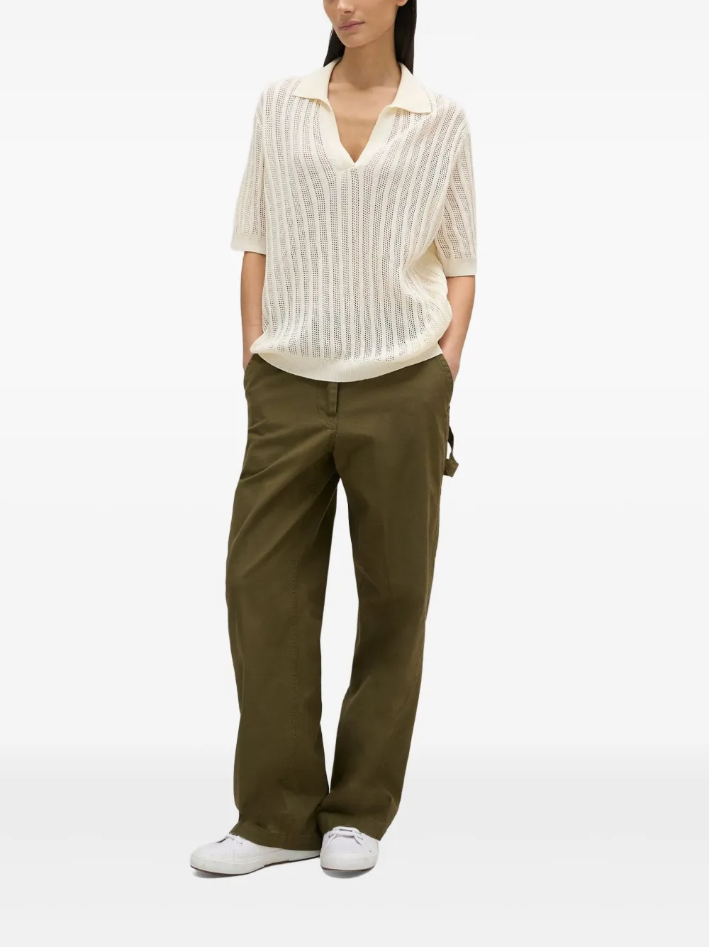 ASPESI Polotop met korte mouwen Beige