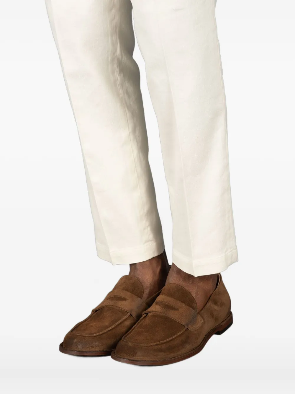 Devore Pleated Trousers In Neutral