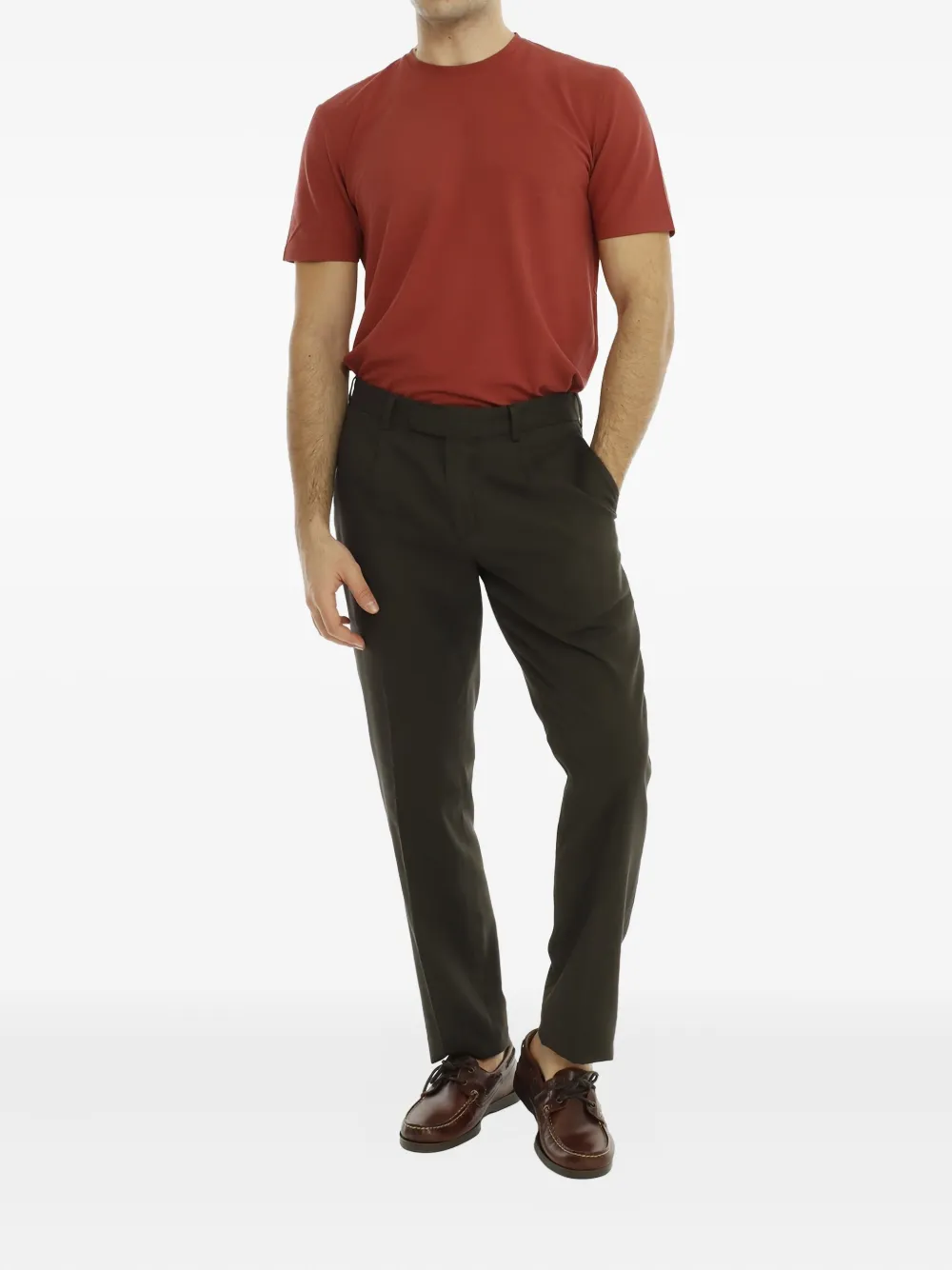DEVORE Broek met geplooide voorkant - Groen