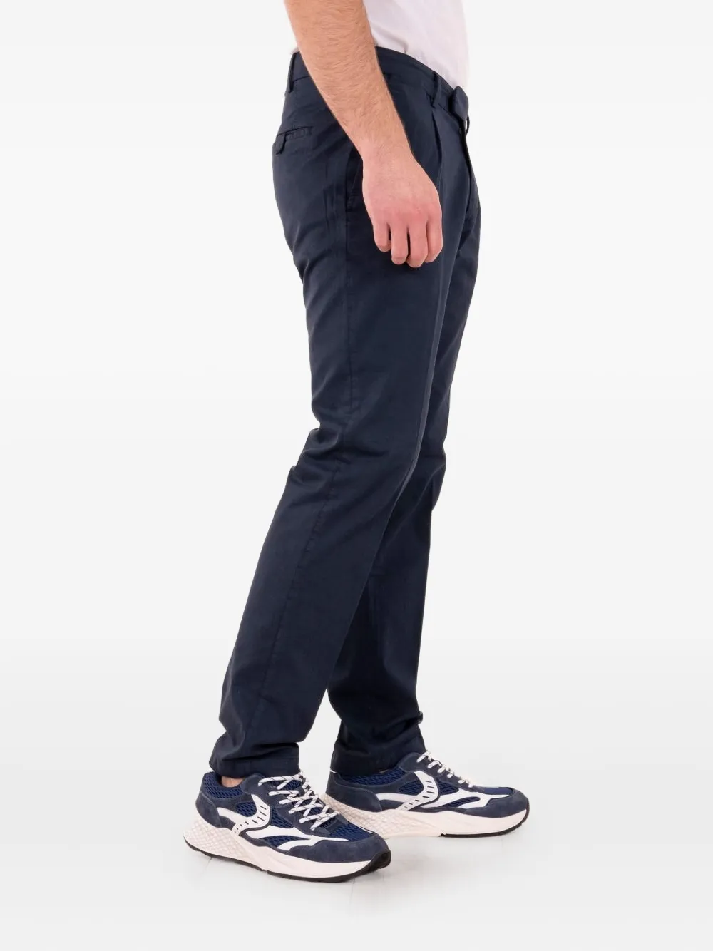 DEVORE Straight plooibroek - Blauw