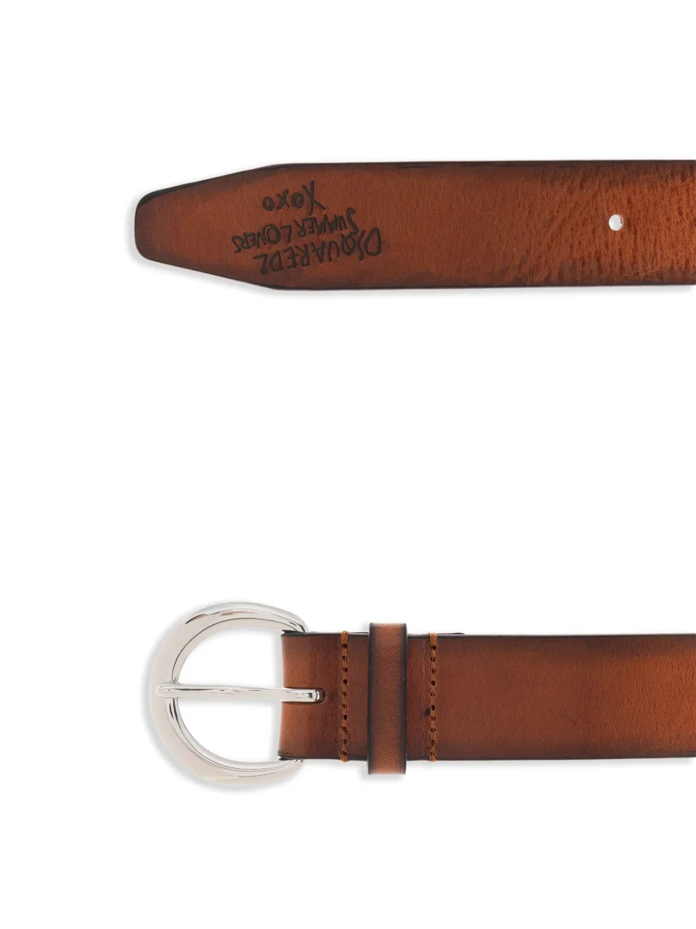 DSQUARED2 Riem met ronde gesp Bruin