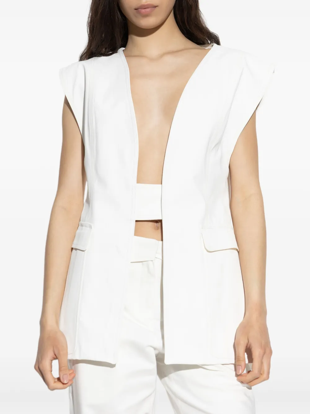 IRO Mouwloze blazer Wit