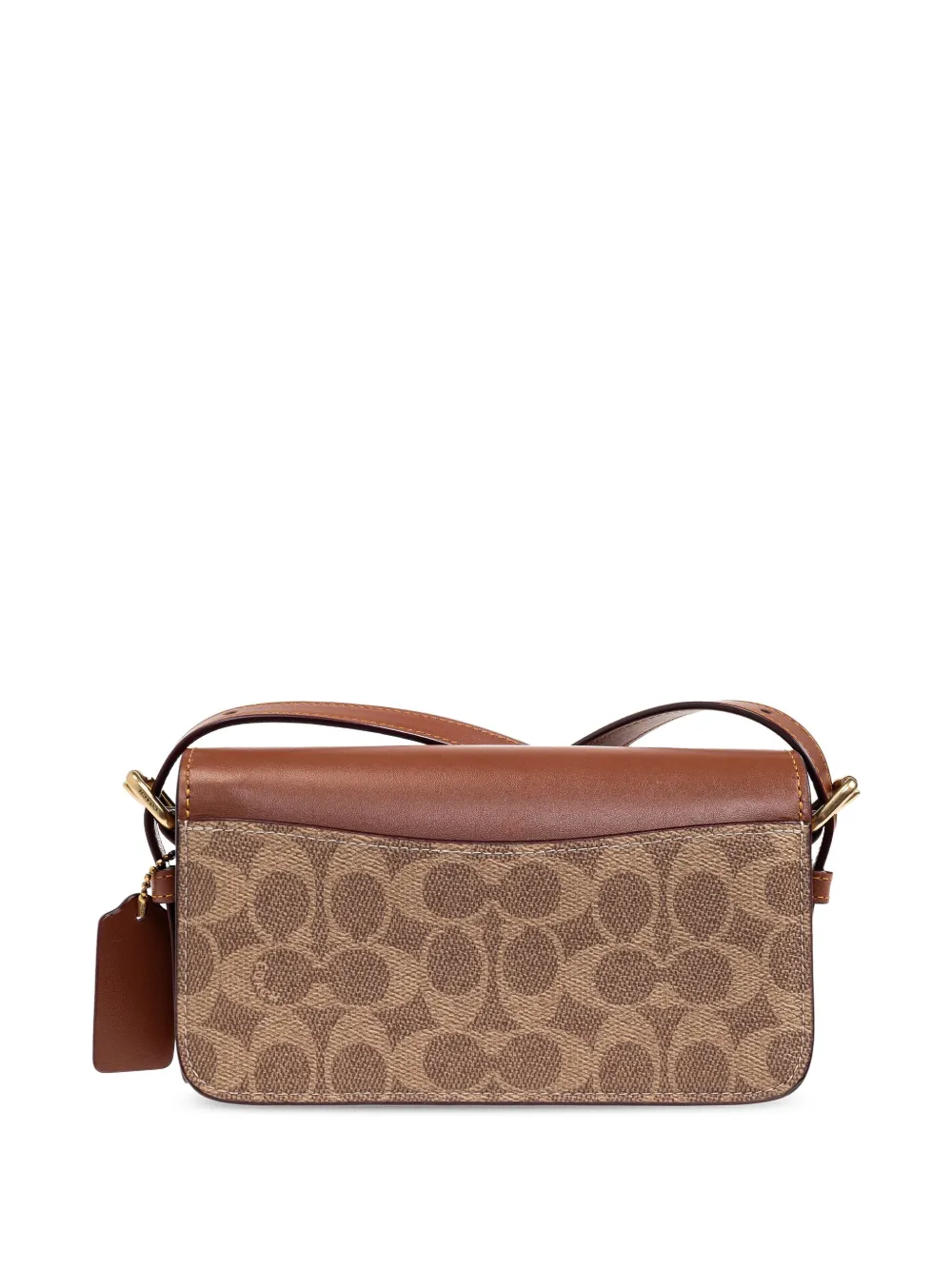 Coach Schoudertas met logoplakkaat Bruin