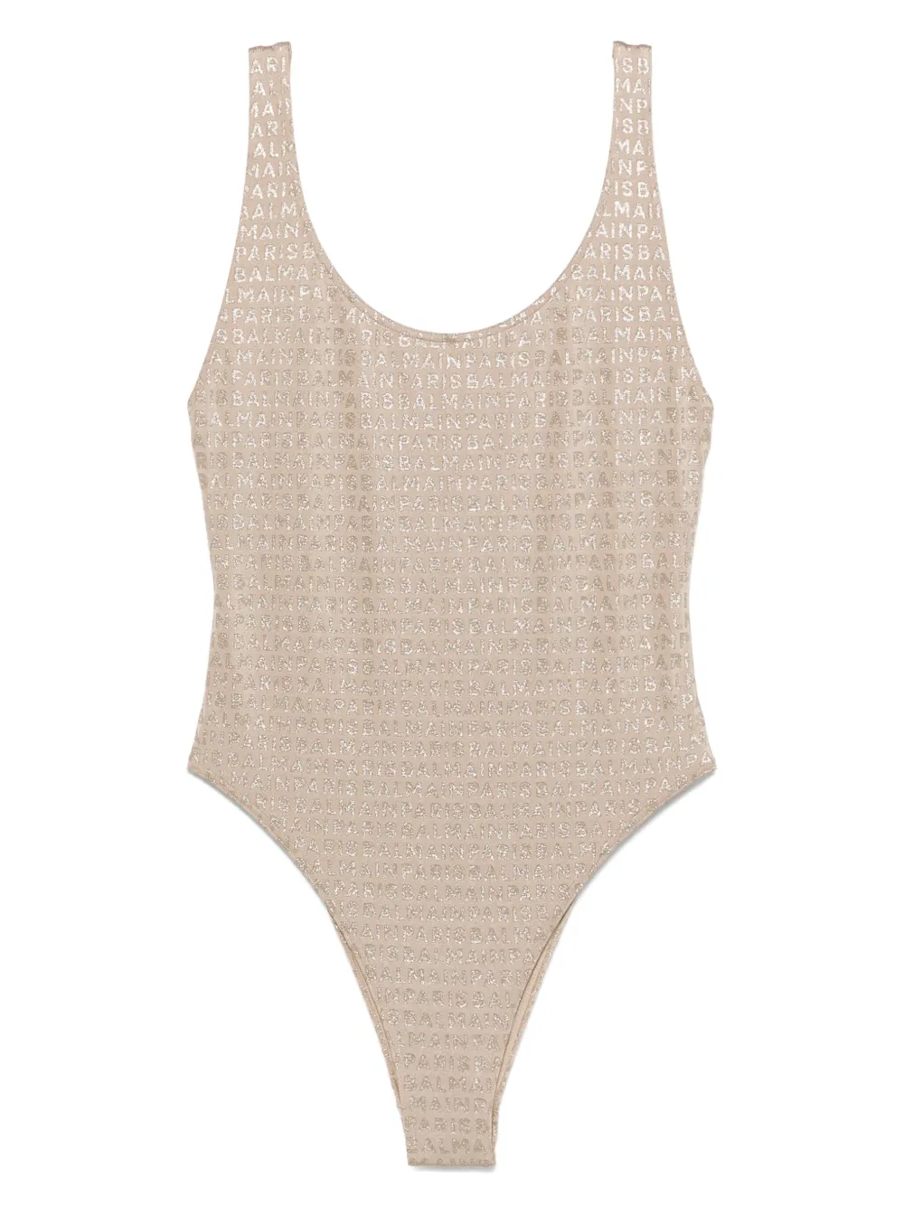 Balmain monogram-print swimsuit | neutro | Image 1