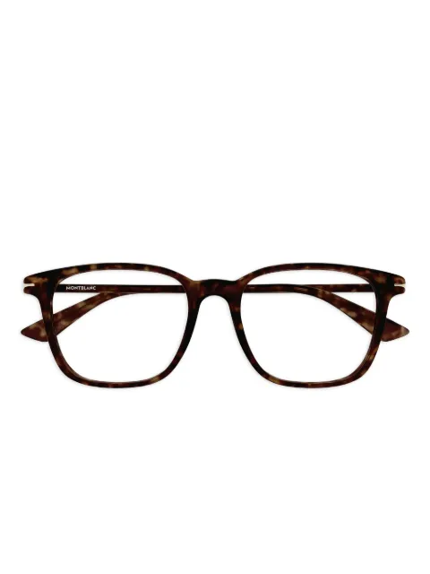 Montblanc 톨토이즈셸 스퀘어 프레임 안경