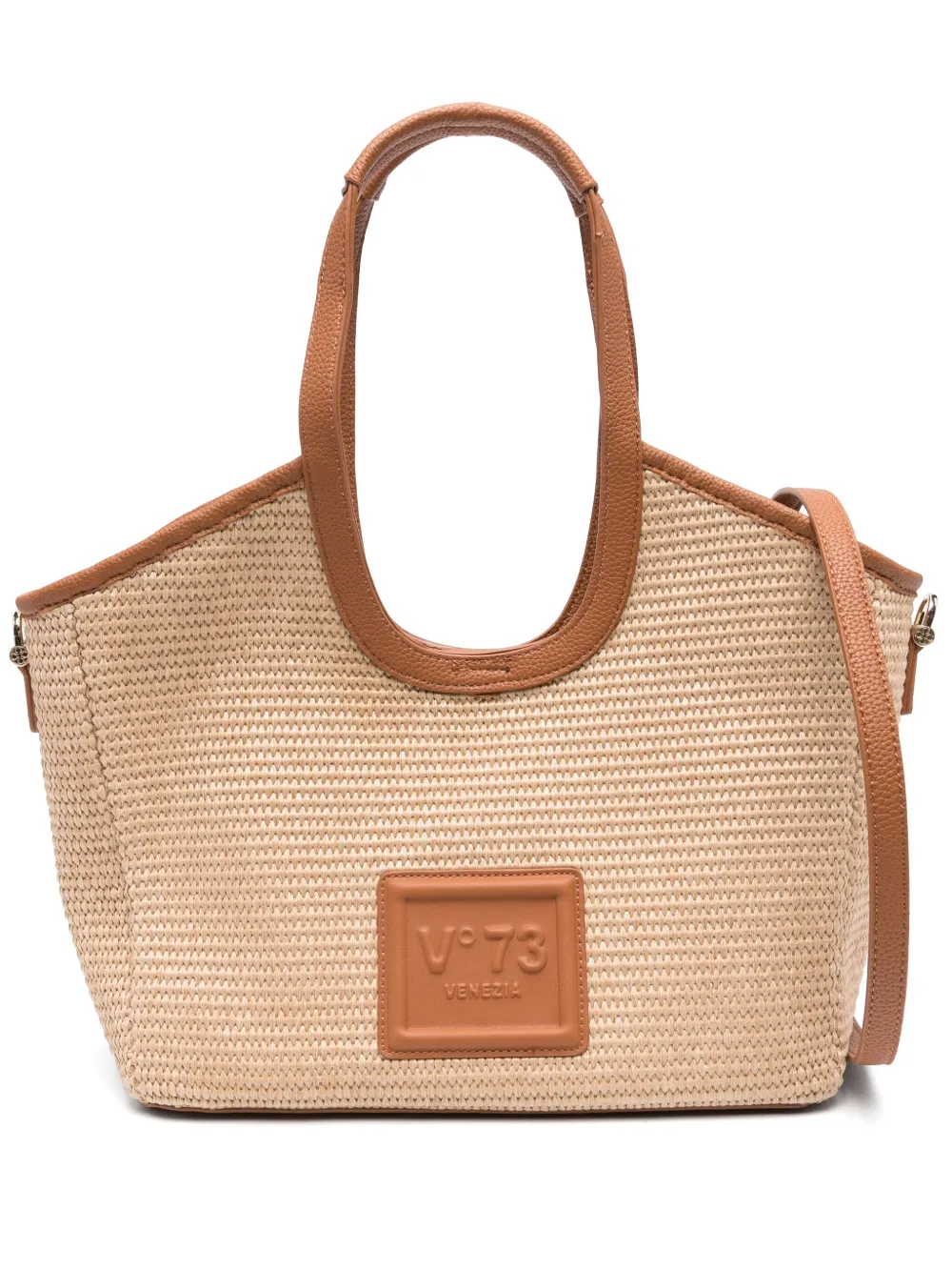 V°73 logo-patch tote bag | Neutrals | Image 1