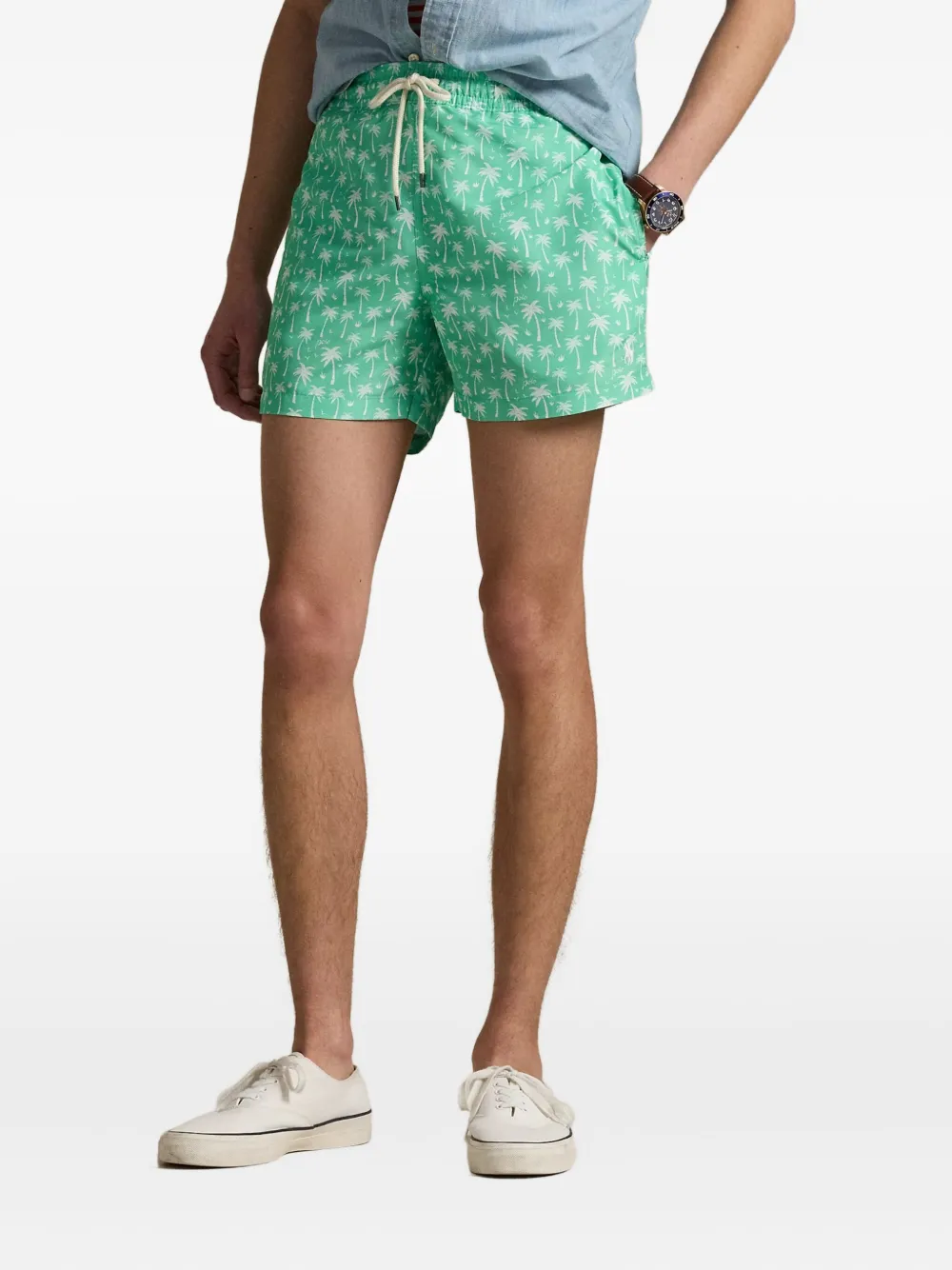 Polo Ralph Lauren Zwembroek met palmboomprint Groen