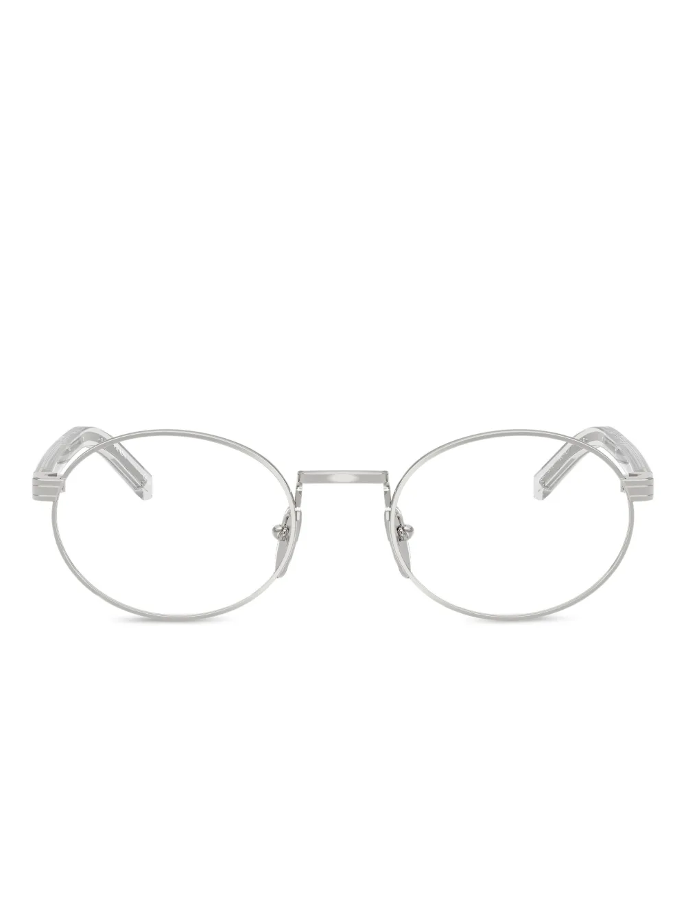 Prada Eyewear lunettes de vue PRB55V à monture ovale | argent | Image 1