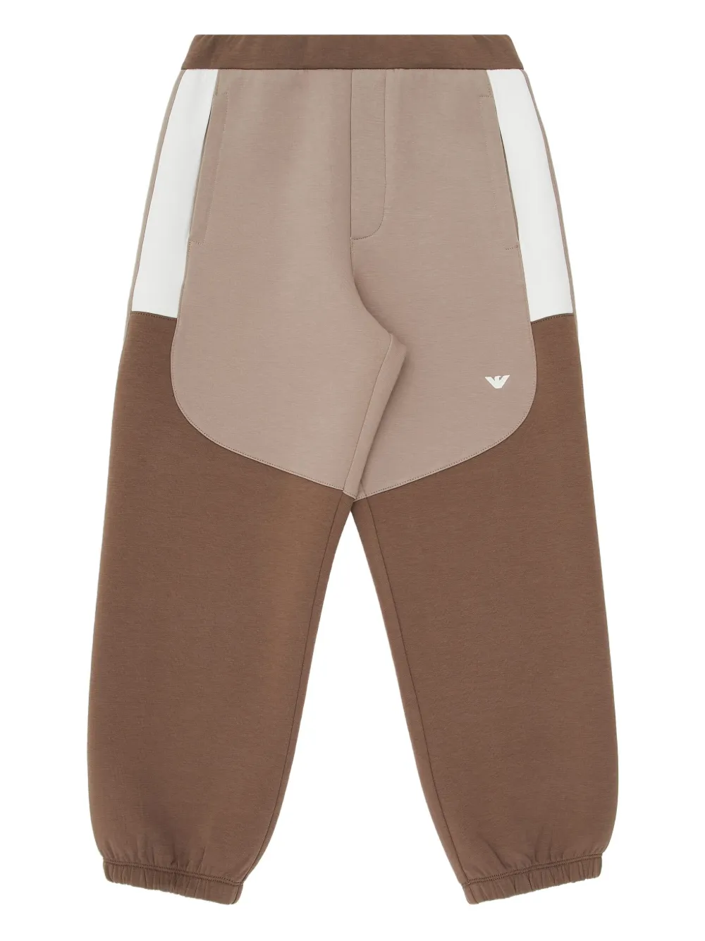 Emporio Armani Kids ロゴ トラックパンツ - ブラウン Emporio Armani Kids ロゴ トラックパンツ - ブラウン