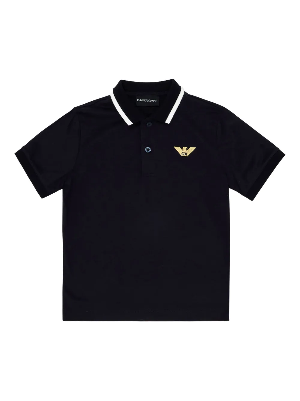 Emporio Ar i Kids Poloshirt met geborduurd logo Blauw