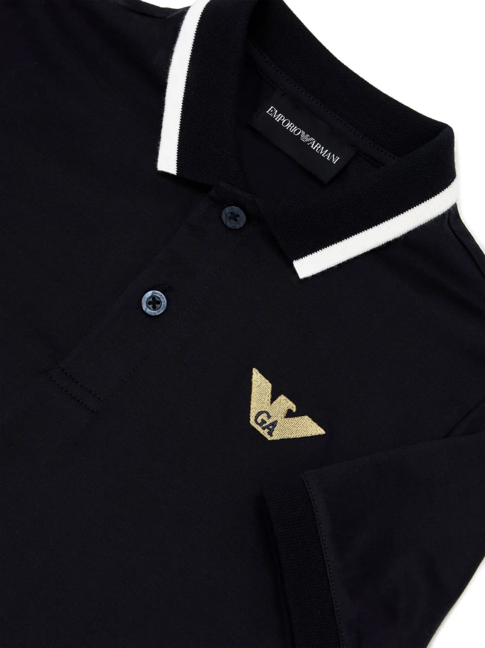 Emporio Armani Kids Poloshirt met geborduurd logo Blauw