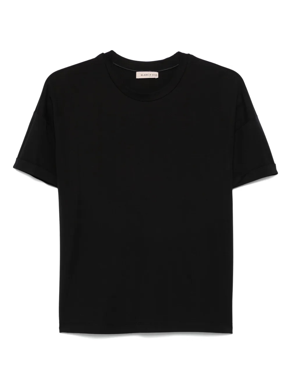 Blanca Vita T-shirt met ronde hals Zwart